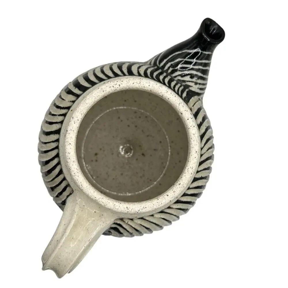 Handmade Artistic Stoneware Teapot Textured Artist Signed